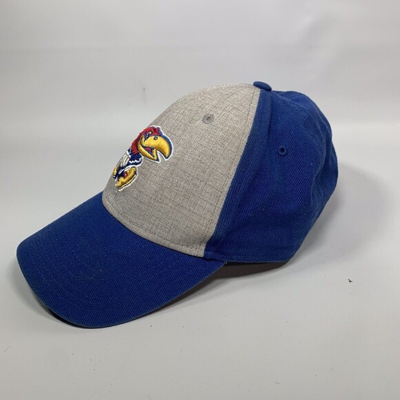 Kansas Jayhawks Fan Favorite Adjustable Hat Blue Gray - Picture 3 of 11